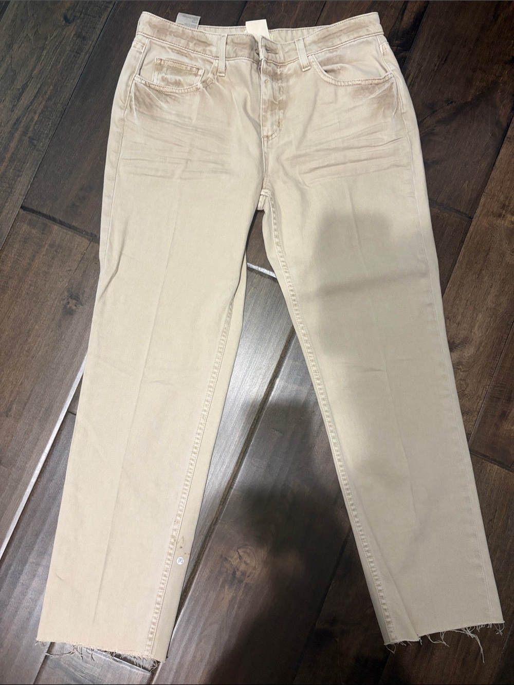 L'AGENCE Light Beige High-Rise Jeans